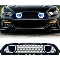 Parrilla Frente Superior Estilo Mach1 Led Ford Mustang 18-23