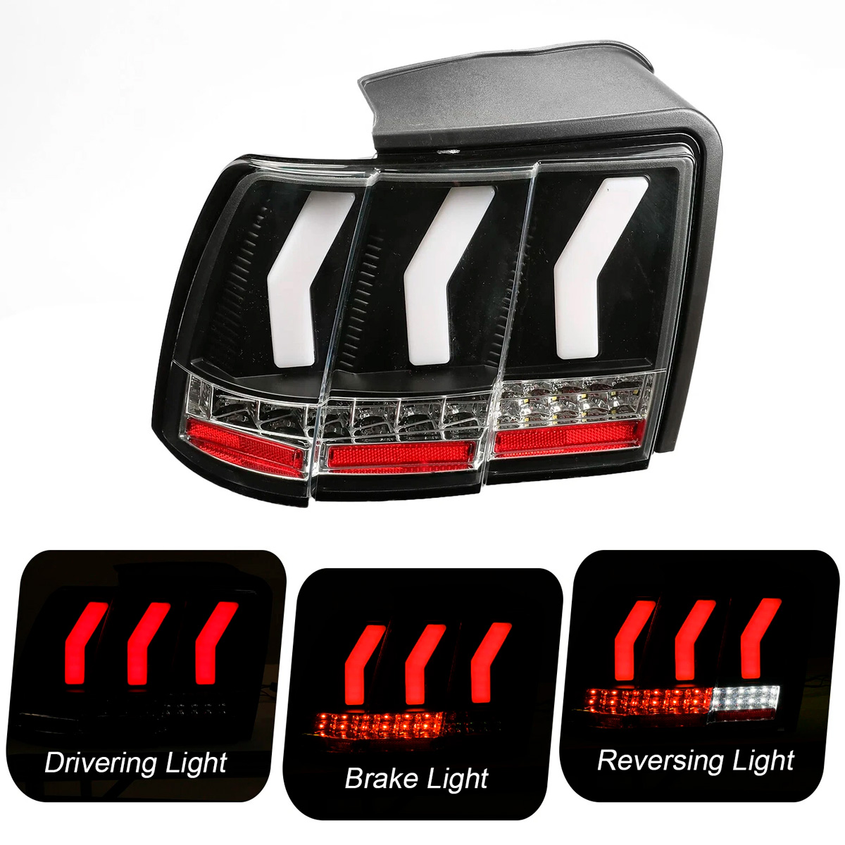 Par Faros Trasero Calaveras Mustang 1999-2004 Secuencial Led - Imagen 7