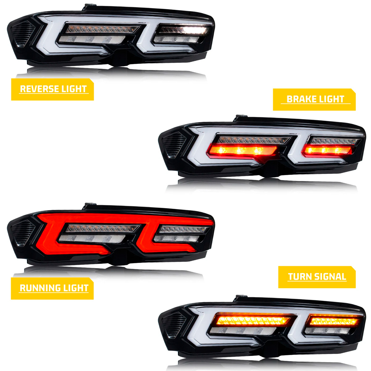 Par Faros Trasero Calavera Chevy Camaro 2019-2025 Secuencial - Imagen 3