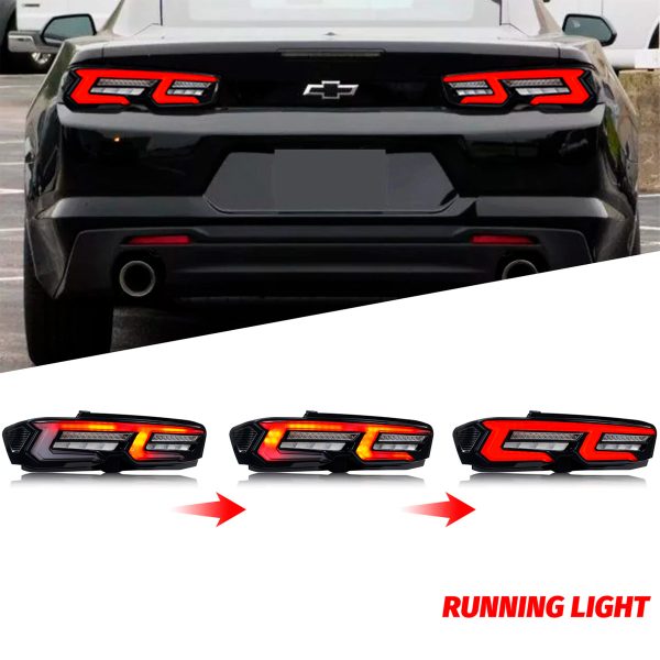 Par Faros Trasero Calavera Chevy Camaro 2019-2025 Secuencial - Imagen 2
