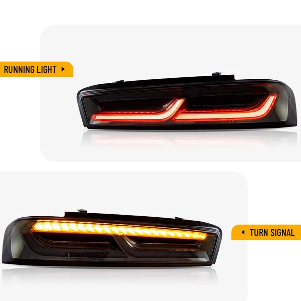 Par Faros Traseros Calaveras Chevy Camaro 2016-2018 Ahumado - Imagen 7