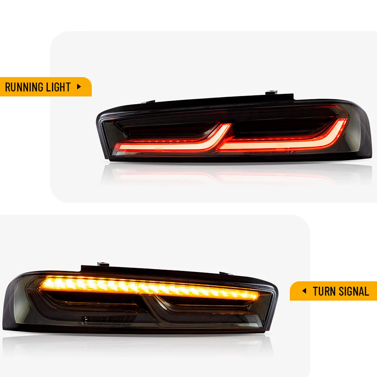 Par Faros Traseros Calaveras Chevy Camaro 2016-2018 Ahumado - Imagen 7