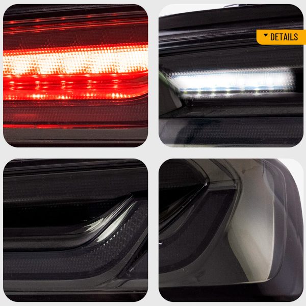 Par Faros Traseros Calaveras Chevy Camaro 2016-2018 Ahumado - Imagen 6