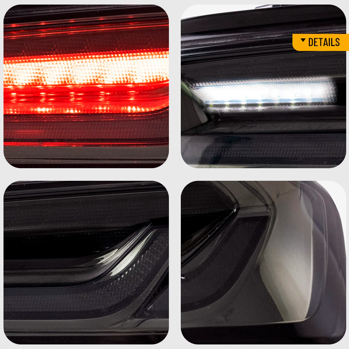 Par Faros Traseros Calaveras Chevy Camaro 2016-2018 Ahumado - Imagen 6