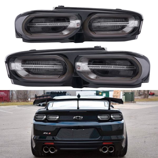 Par Faro Trasero Calavera Chevy Camaro 2019-2024 Ahumado