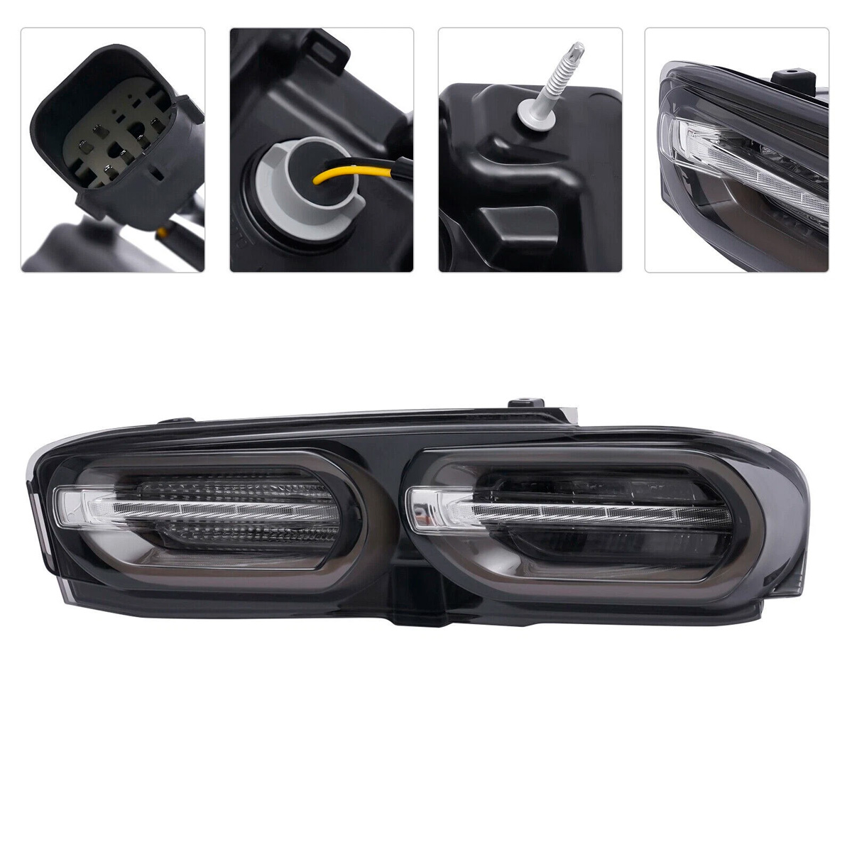 Par Faro Trasero Calavera Chevy Camaro 2019-2024 Ahumado - Imagen 5