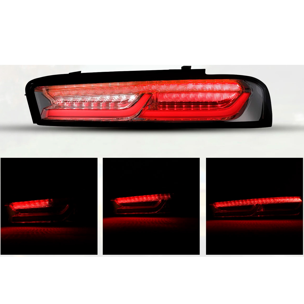 Par Faros Trasero Calavera Chevy Camaro 2016-2018 Secuencial - Imagen 6
