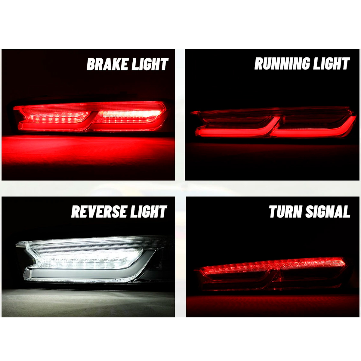 Par Faros Trasero Calavera Chevy Camaro 2016-2018 Secuencial - Imagen 5