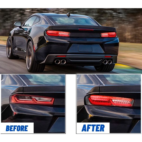 Par Faros Trasero Calavera Chevy Camaro 2016-2018 Secuencial - Imagen 4