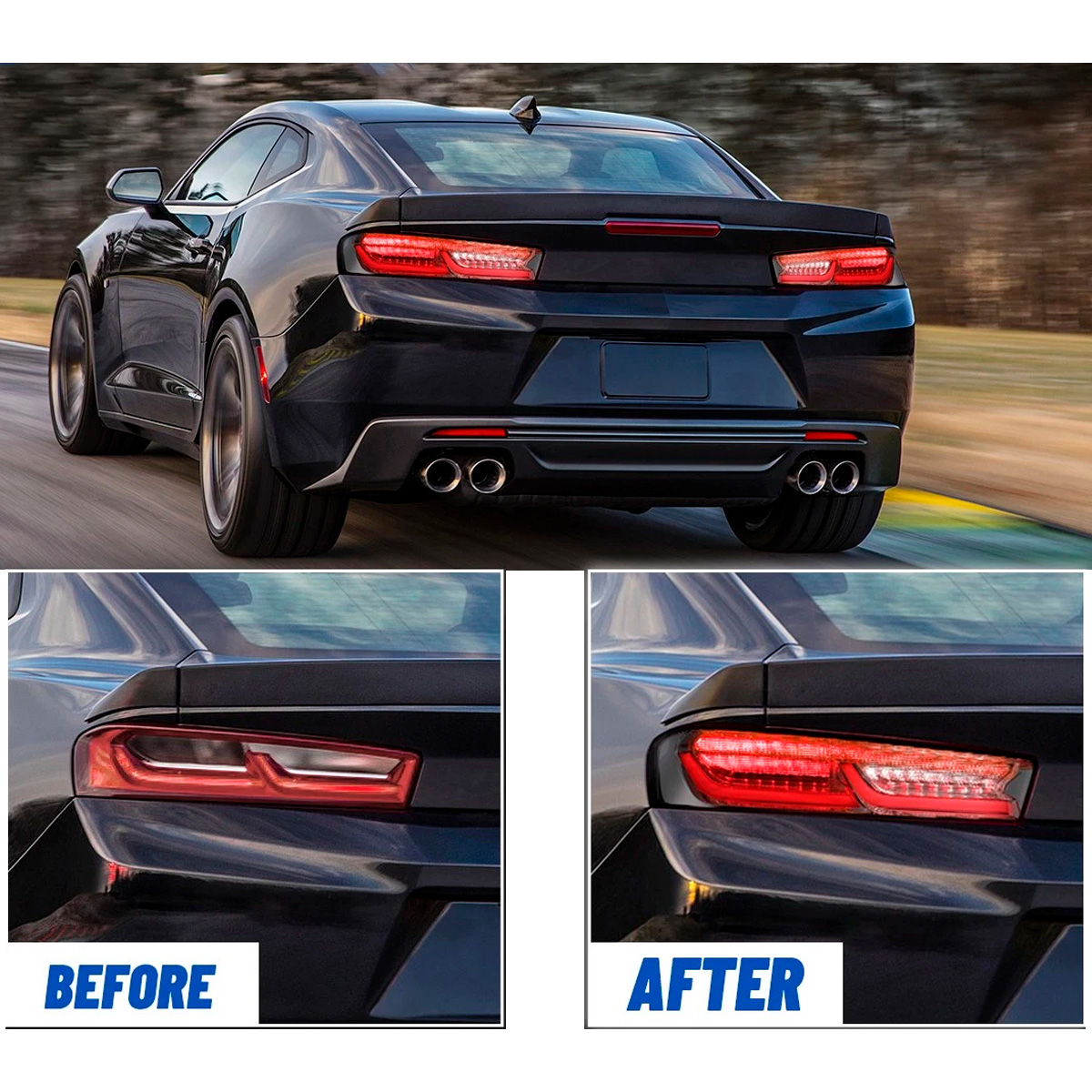 Par Faros Trasero Calavera Chevy Camaro 2016-2018 Secuencial - Imagen 4