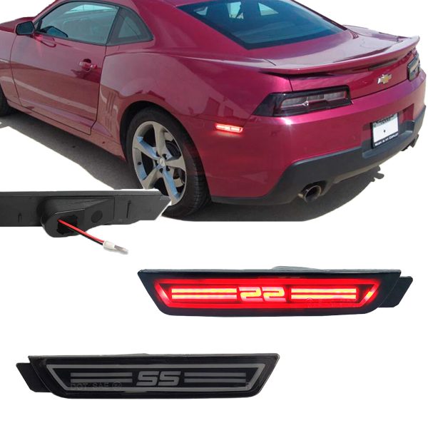 Par Cuartos Reflectores Chevy Camaro 2010-2015 Led Rojo SS