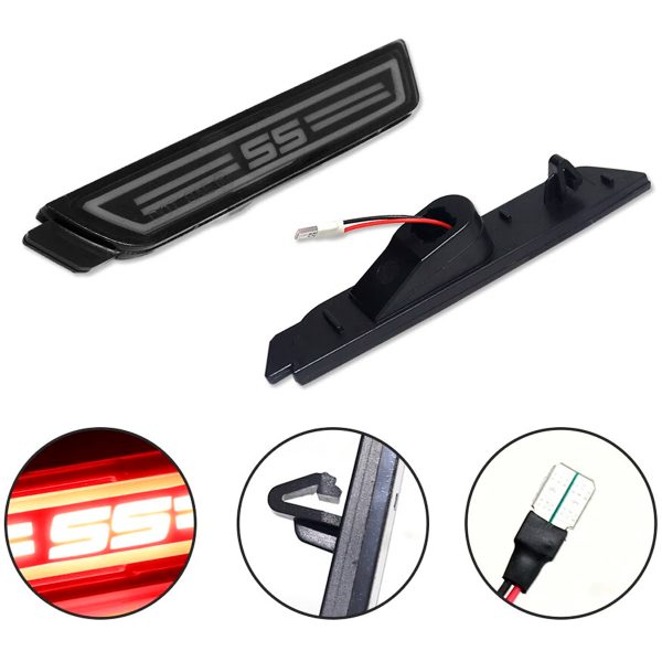 Par Cuartos Reflectores Chevy Camaro 2010-2015 Led Rojo SS - Imagen 2