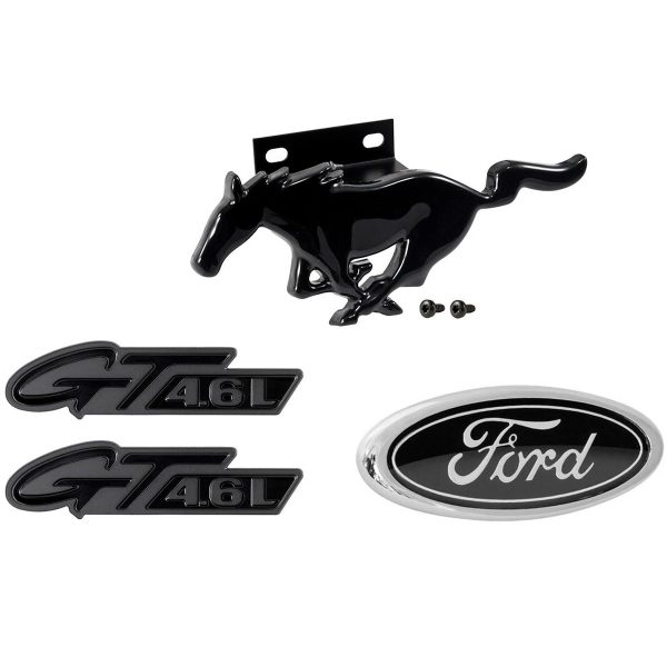 Emblema Parrilla Ford Mustang Gt 1996-1998 Negro 4pz