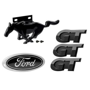 Emblema Parrilla Ford Mustang Gt 1999-2004 Negro 5pz