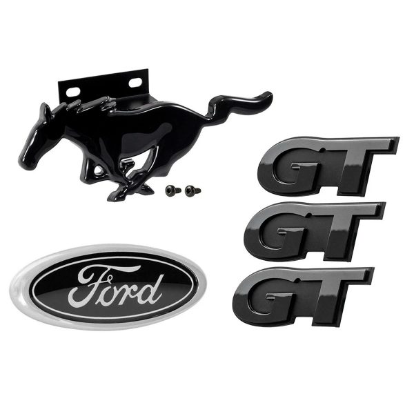 Emblema Parrilla Ford Mustang Gt 1999-2004 Negro 5pz