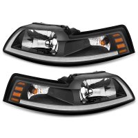 Par Faros Principales Ford Mustang 1999-2004 Tira Drl Led