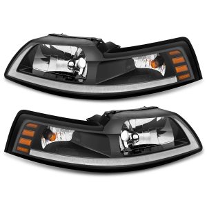 Par Faros Principales Ford Mustang 1999-2004 Tira Drl Led