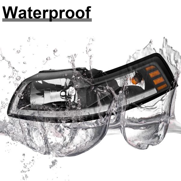 Par Faros Principales Ford Mustang 1999-2004 Tira Drl Led - Imagen 7