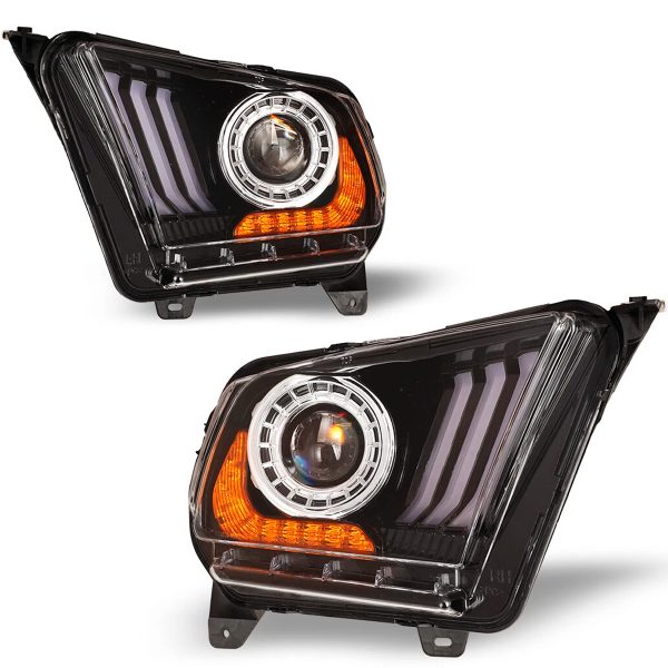 Par Faros Principales Ford Mustang 2010-2012 Estilo 13-14 - Imagen 3