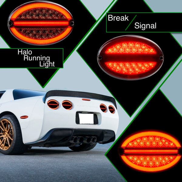 Kit Faros Stop Traseros Chevy Corvette C5 1997-2004 Ahumados - Imagen 2
