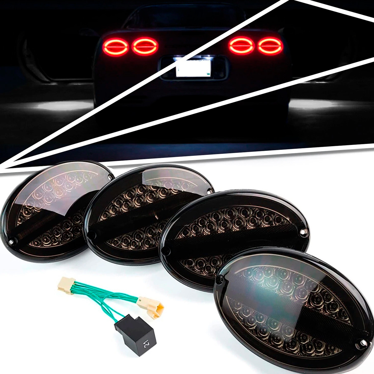 Kit Faros Stop Traseros Chevy Corvette C5 1997-2004 Ahumados - Imagen 5