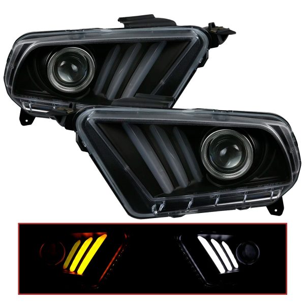 Par Faros Principales Ford Mustang 2010-2014 Secuencial DRL
