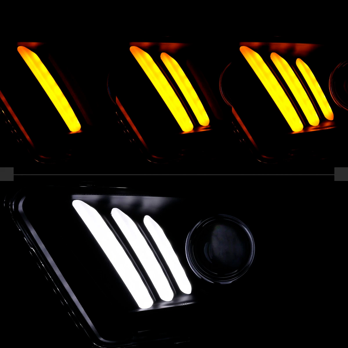 Par Faros Principales Ford Mustang 2010-2014 Secuencial DRL - Imagen 7
