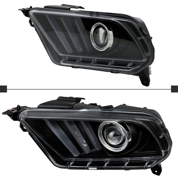 Par Faros Principales Ford Mustang 2010-2014 Secuencial DRL - Imagen 6