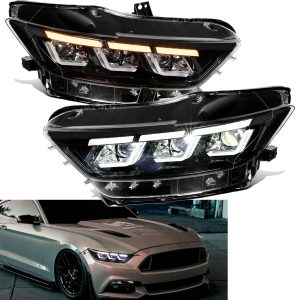 Par Faros Principales Ford Mustang 2015-2017 Secuencial Led