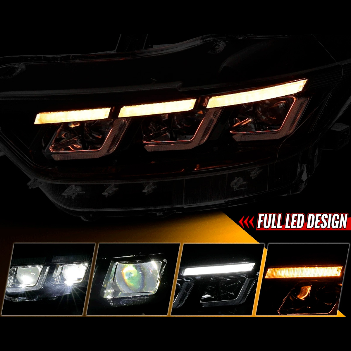 Par Faros Principales Ford Mustang 2015-2017 Secuencial Led - Imagen 4