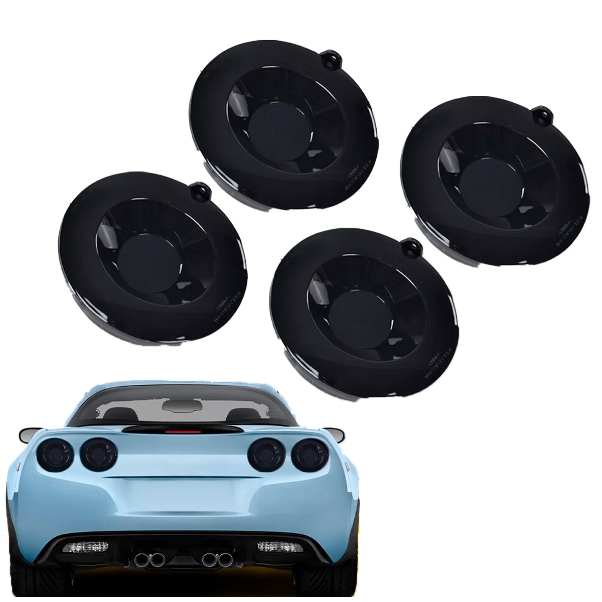Kit Faros Traseros Chevrolet Corvette C6 2005-2013 Led Negro - Imagen 2