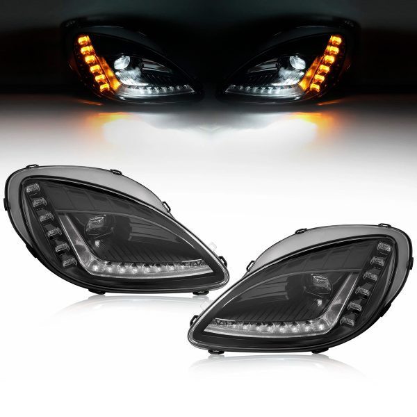 Par Faros Principales Chevrolet Corvette C6 2005-2013 Led - Imagen 2