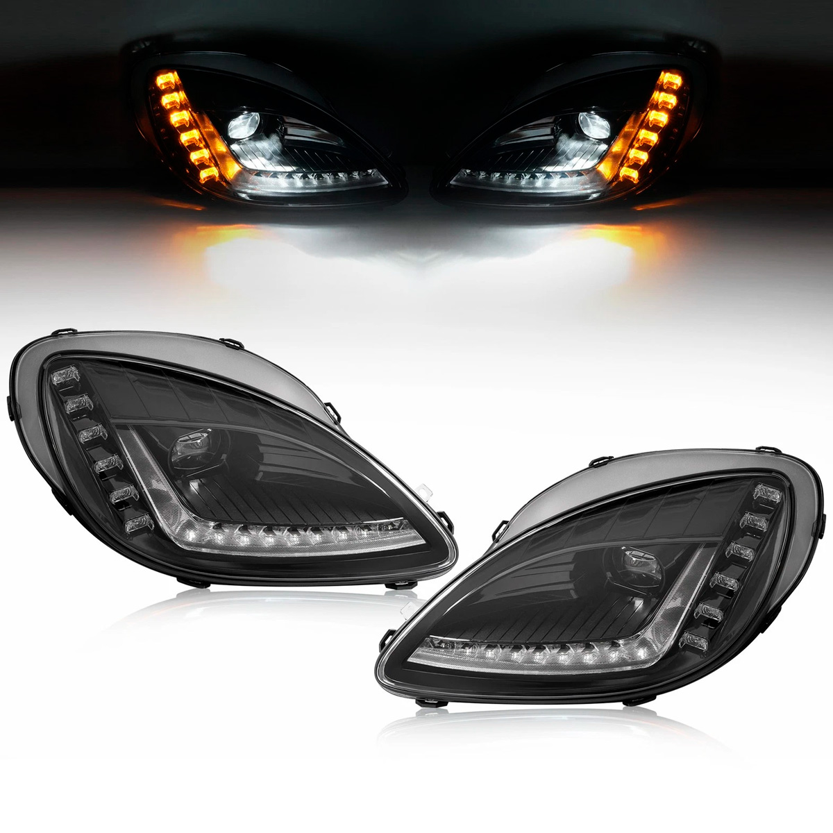 Par Faros Principales Chevrolet Corvette C6 2005-2013 Led - Imagen 2