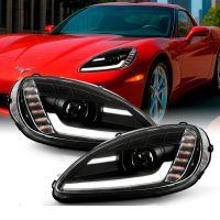 Par Faros Principales Chevy Corvette C6 2005-2013 Proyector