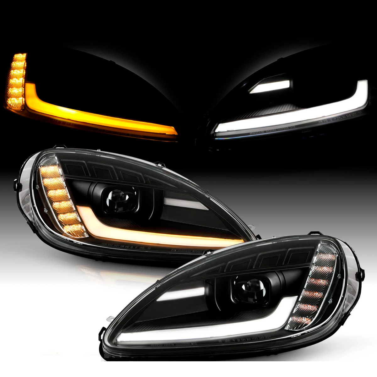 Par Faros Principales Chevy Corvette C6 2005-2013 Proyector - Imagen 2