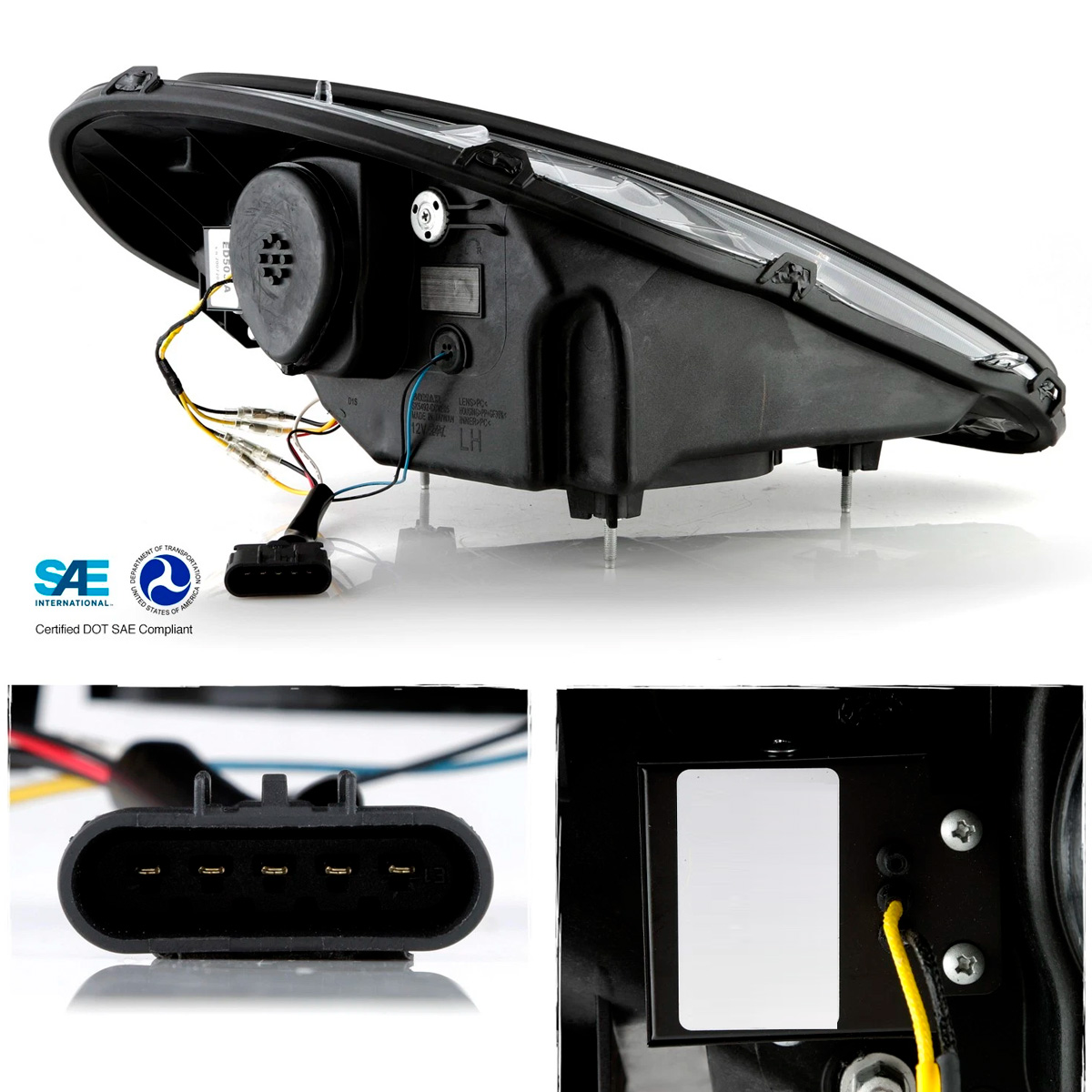 Par Faros Principales Chevy Corvette C6 2005-2013 Proyector - Imagen 3