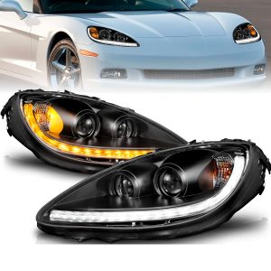 Par Faros Principales Chevy Corvette 2005-2013 Secuencial