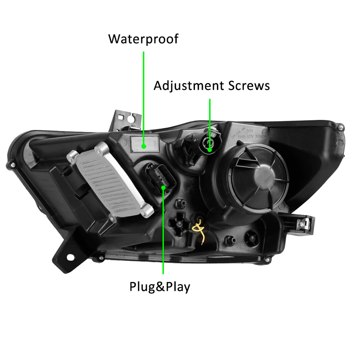 Par Faros Principales Mustang 2015-2017 Proyector Secuencial - Imagen 5