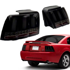 Par Faro Trasero Calavera Mustang 1999-2004 Secuencial Smoke