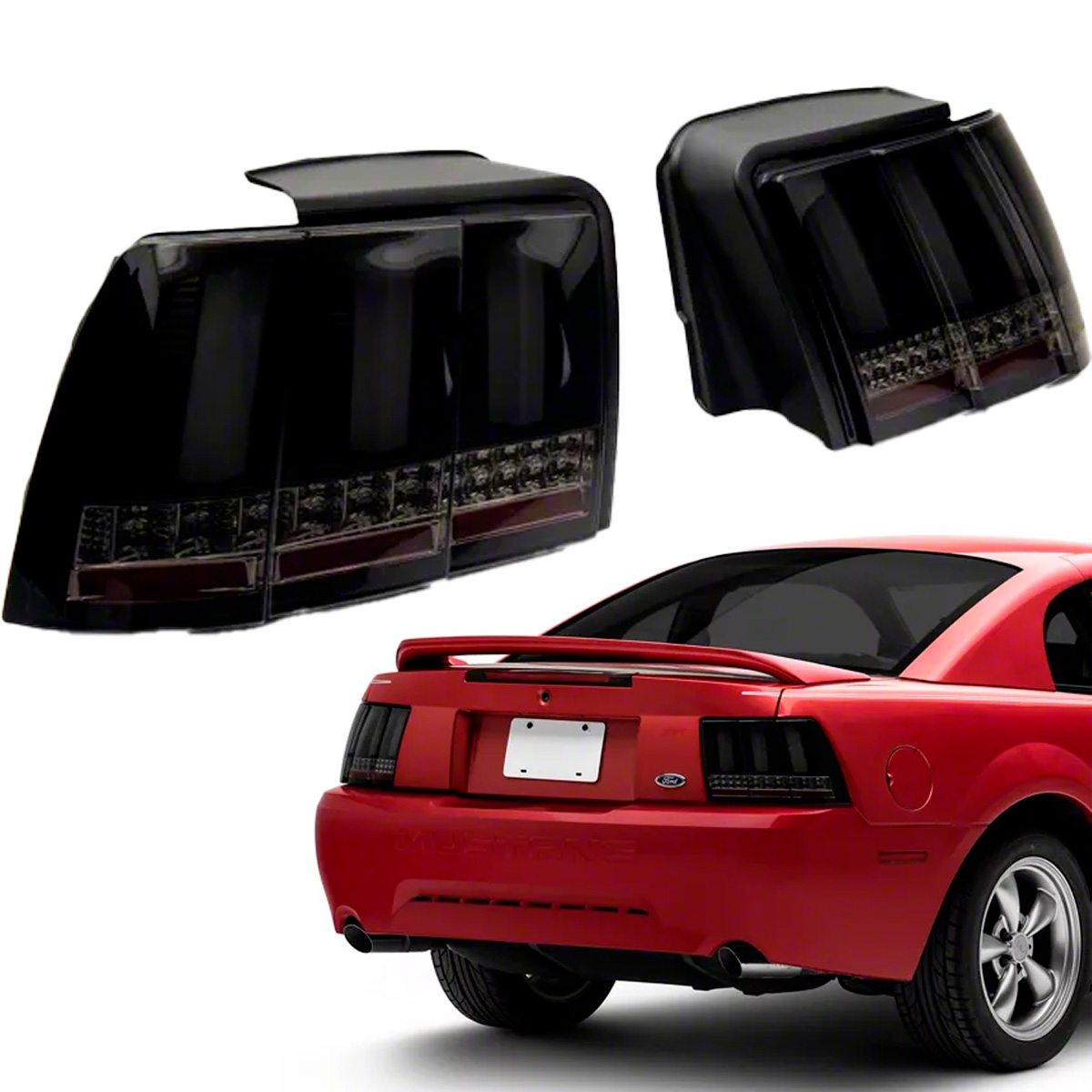Par Faro Trasero Calavera Mustang 1999-2004 Secuencial Smoke