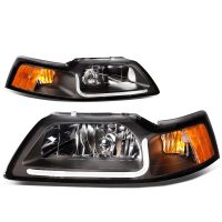 Par Faros Principales Ford Mustang 1999-2004 Led Luz Ambar