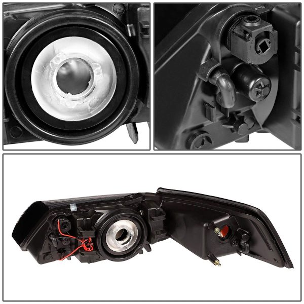 Par Faros Principales Ford Mustang 1999-2004 Led Luz Ambar - Imagen 4