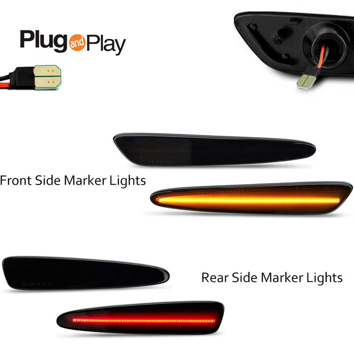 Kit Cuartos Reflectores Chevy Corvette C6 Z06 2005-2013 Led - Imagen 2