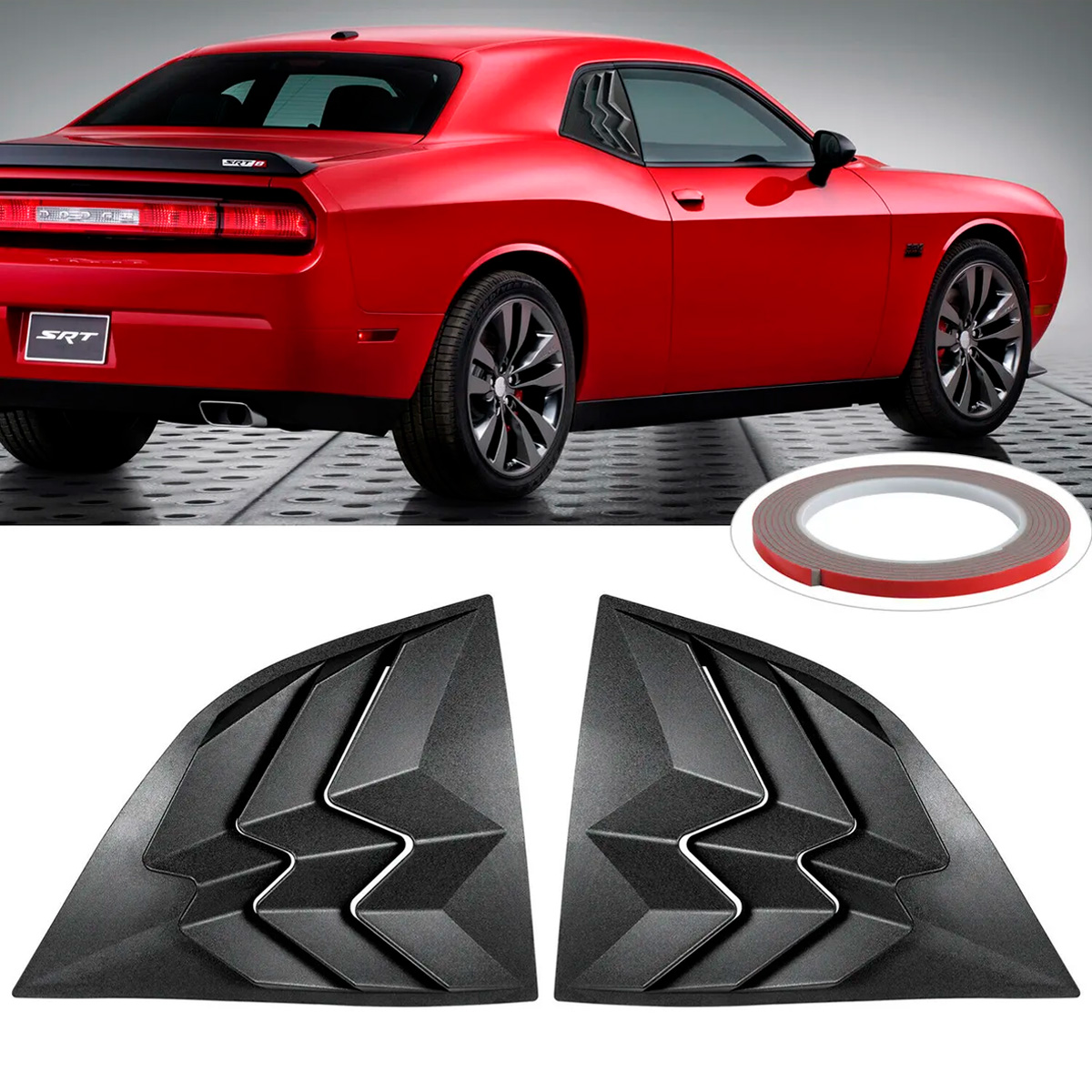Par Louvers Rejillas Laterales Dodge Challenger GT 2008-2023 - Imagen 2