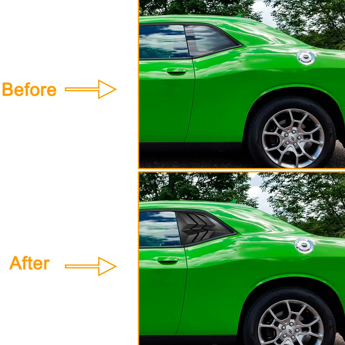 Par Louvers Rejillas Laterales Dodge Challenger GT 2008-2023 - Imagen 7