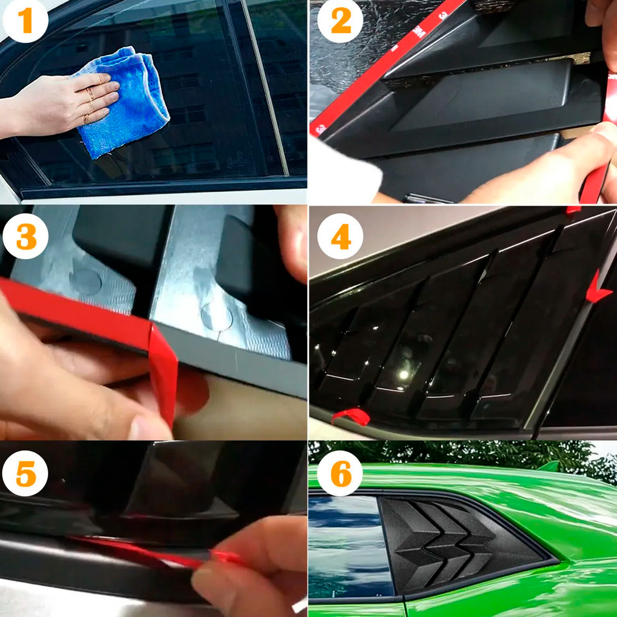 Par Louvers Rejillas Laterales Dodge Challenger GT 2008-2023 - Imagen 8