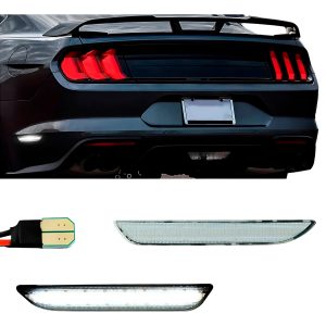 Par Cuartos Reflectores Ford Mustang 2015-2023 Led Blanco