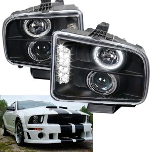 Par Faros Principales Halo Mustang 2005-2009 Led Proyector