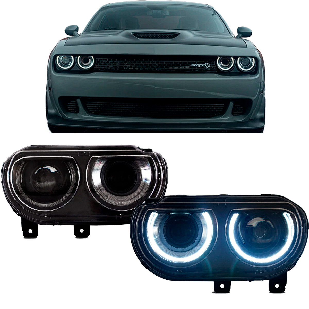 Par Faros Principales Dodge Challenger 2008-2014 Proyector