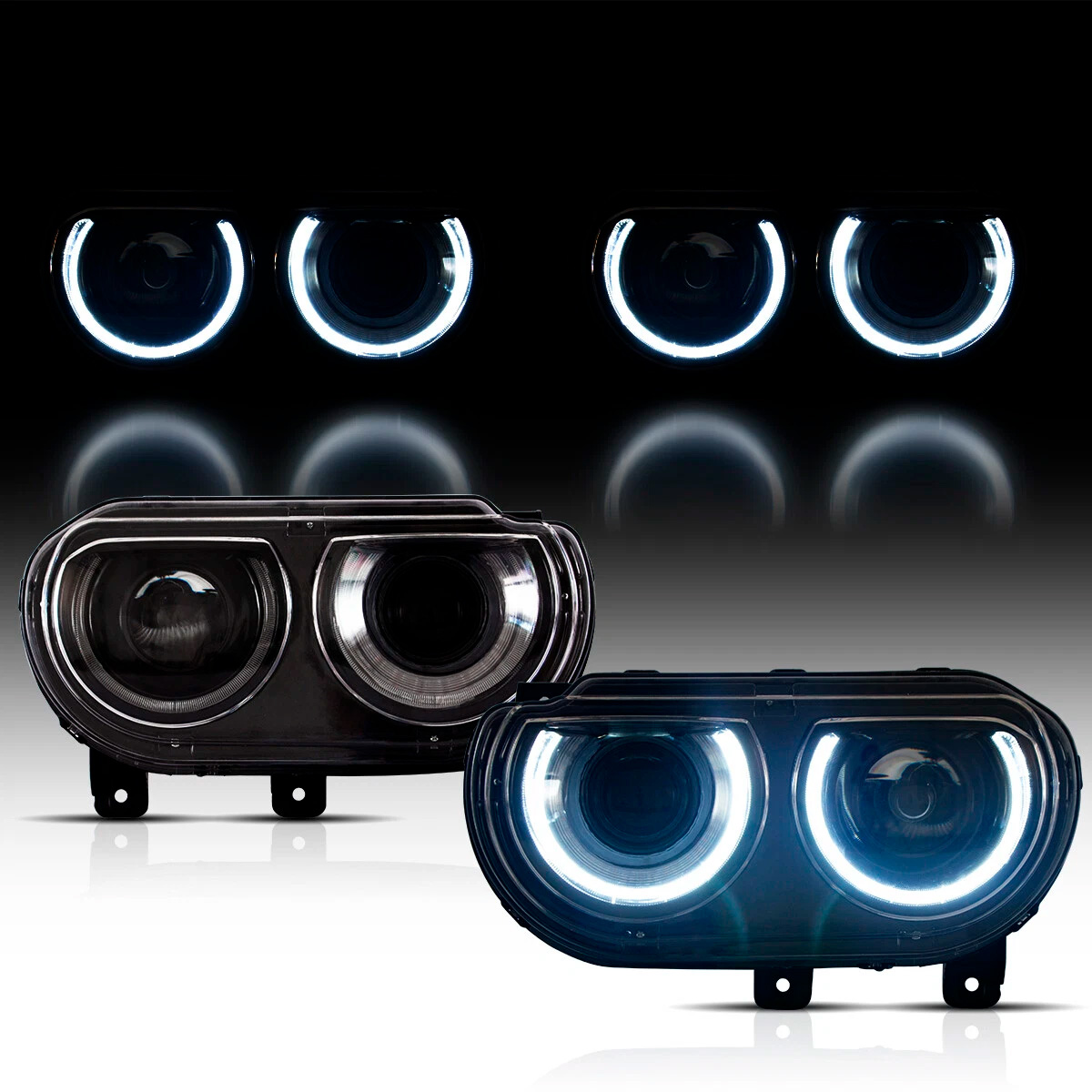 Par Faros Principales Dodge Challenger 2008-2014 Proyector - Imagen 2